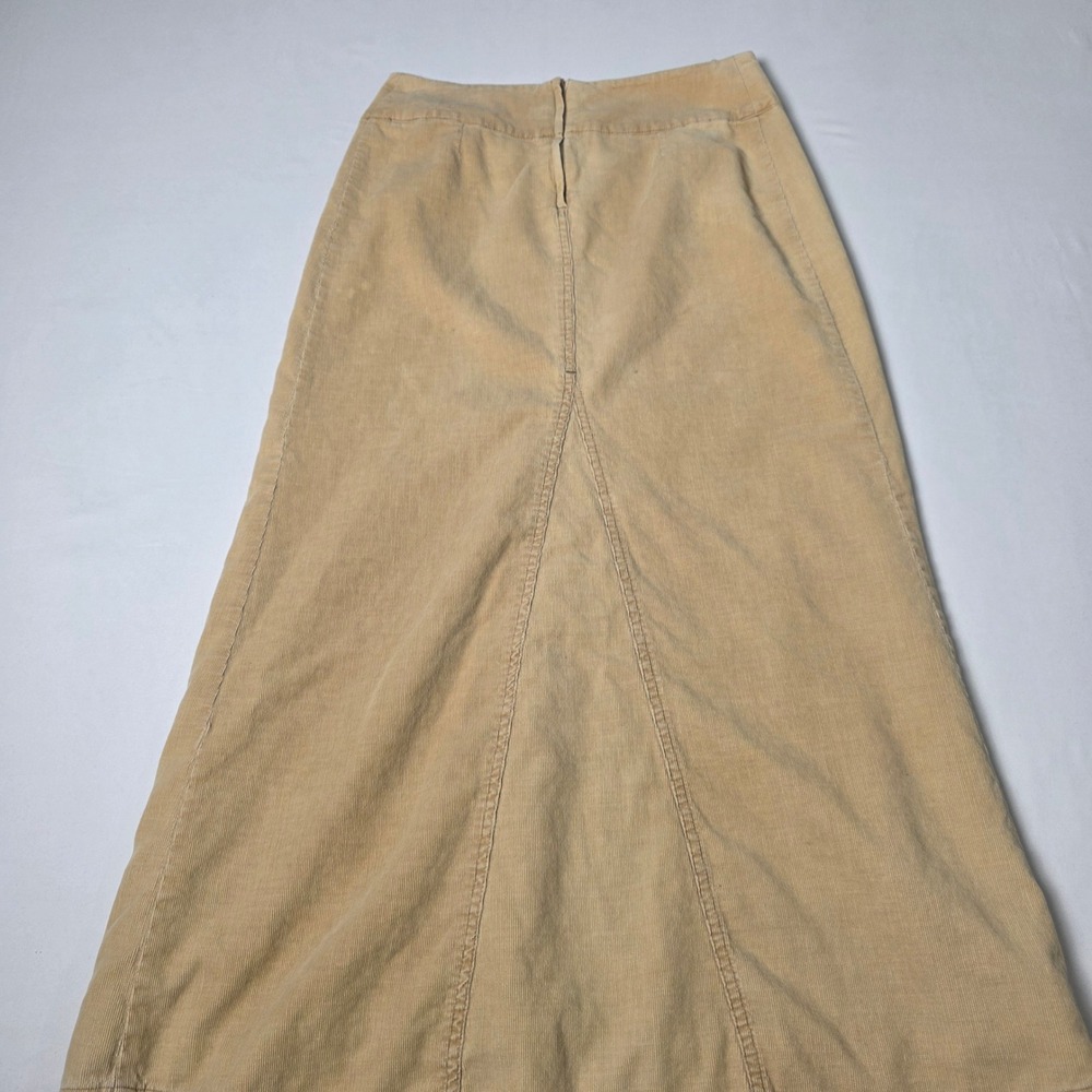 Hennes H&M Corduroy Maxi Skirt Womens Sz‎ 6 Tan A-Line Cotton Long Boho Academic